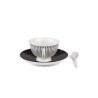 SELETTI Guiltless porcelain tea cup with plate and teaspoon - Cerere