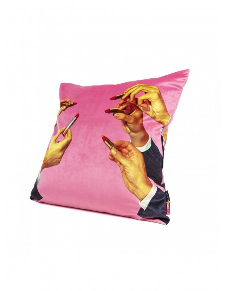 SELETTI Toiletpaper Pillow - Lipsticks - Rose - Filled with feathers