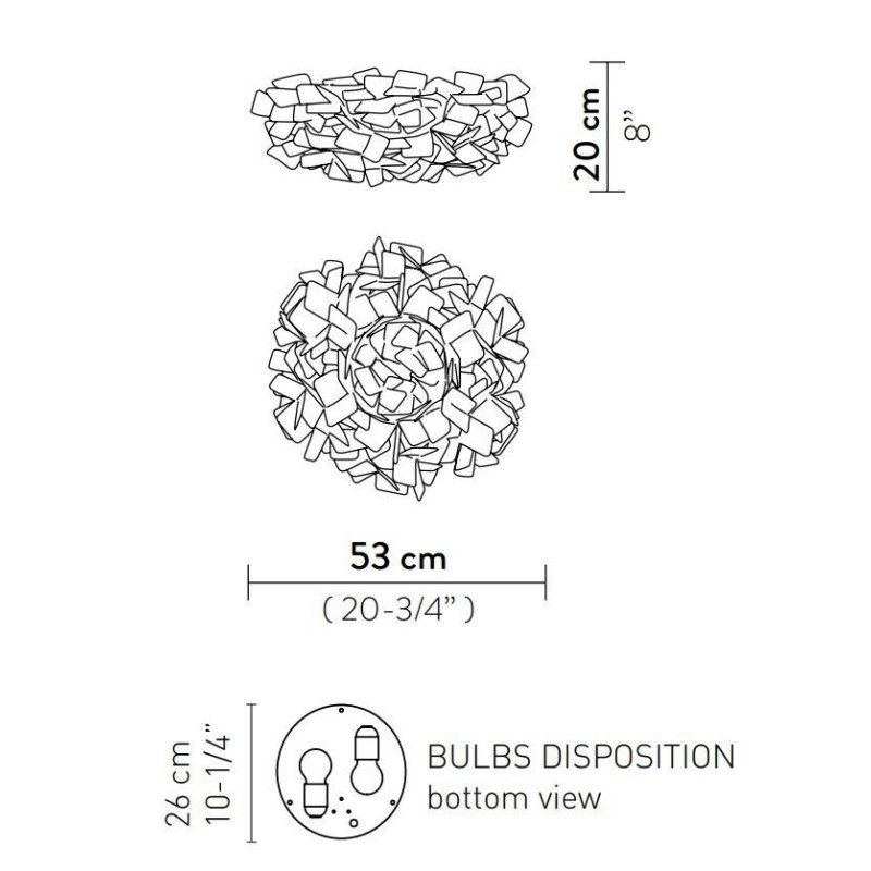 SLAMP Clizia Ceiling lamp / Wall Lamp medium