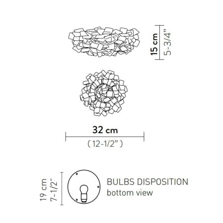 SLAMP Clizia Ceiling lamp / Wall Lamp mini