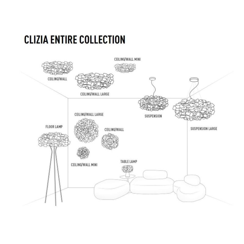 SLAMP Clizia Ceiling lamp / Wall Lamp large
