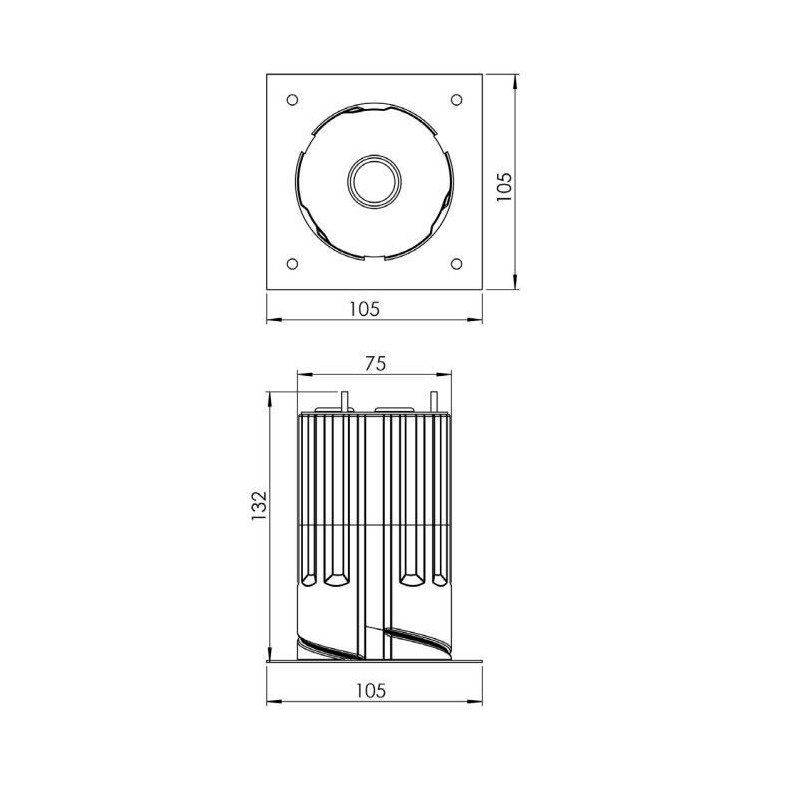 Brick In The Wall 200Cent Round R Trimless Excl. Driver Fix recessed spot