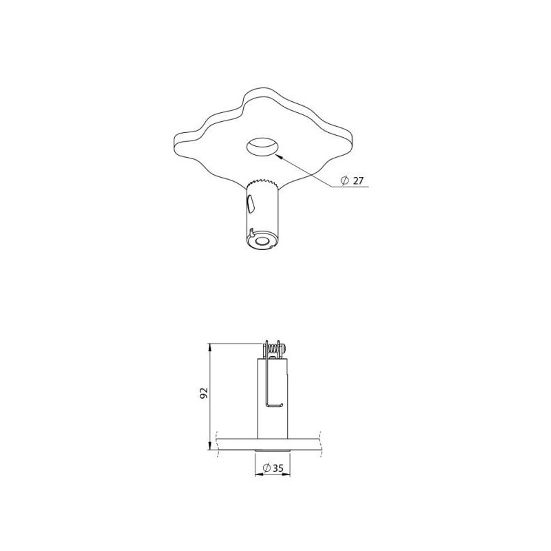 Brick In The Wall 200Cent Round Maxitrim Excl. Driver Fix Ip54 Bathroom recessed spot