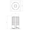 Brick In The Wall 200Cent Square R Trimless Excl. Driver Fix recessed spot