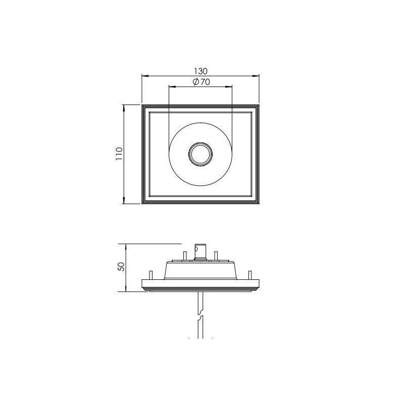 Brick In The Wall 200Cent Pendant Holder Trimless Nr2 build-in accessory