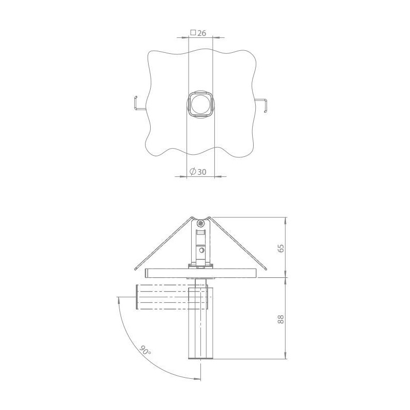 Brick In The Wall 200Cent Square Swing90 Trim Excl. Driver Adj recessed spot