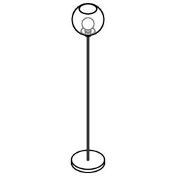 PSM Lighting Moby Sh 1536.SH.C Floor lamp