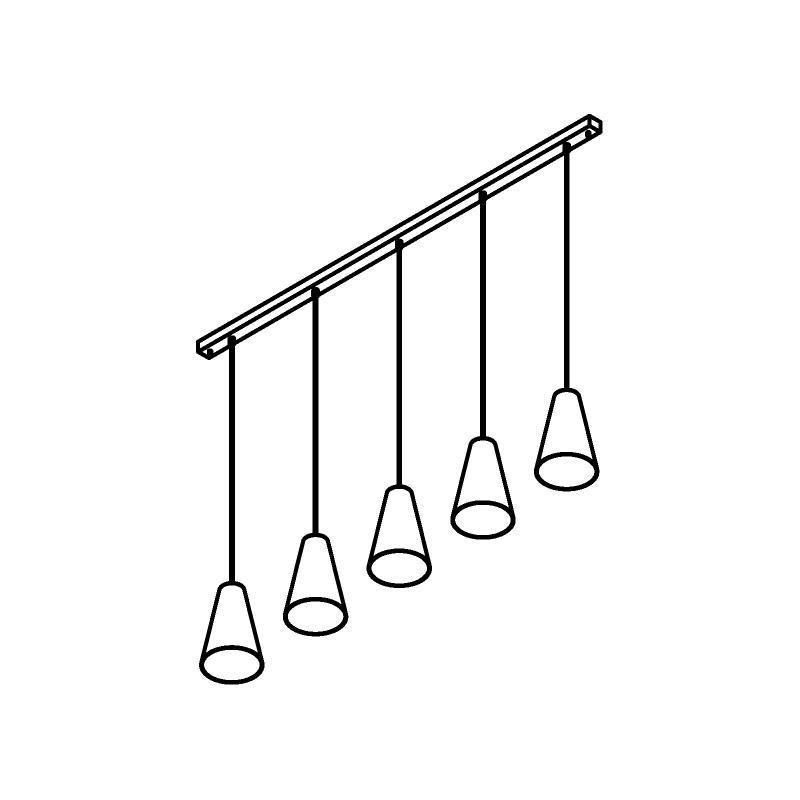 PSM Lighting Iconic 4615.G.E27.BZ.53 PSM Lighting Iconic 4615.G.E27.BZ.53.TXJ Suspension lamp