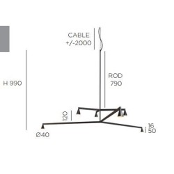 Trizo21 Austere-Chandelier 2Y RL 79 suspension lamp