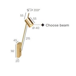 Trizo21 Aude-Wall L wall lamp