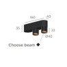 Trizo21 Audy 2 up Rounded with honeycomb ceiling lamp