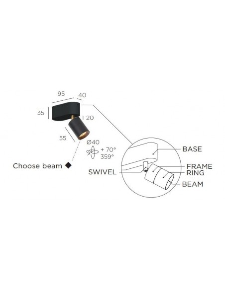 Trizo21 Audette-Varié 1 up Rounded Deckenlampe