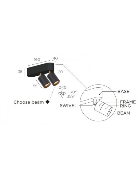 Trizo21 Audette-Varié 2 up Rounded Deckenlampe