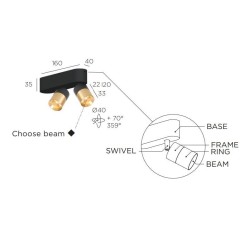 Trizo21 Audette-Duo 2 up Rounded ceiling lamp