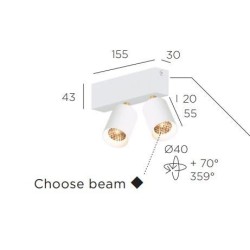 Trizo21 Audette-Varié 2 up with honeycomb ceiling lamp