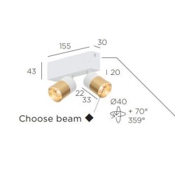 Trizo21 Audette-Duo 2 up ceiling lamp