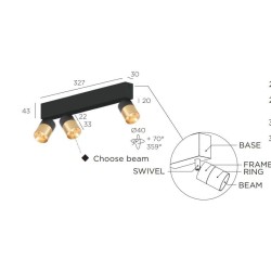 Trizo21 Audette-Duo 3 up ceiling lamp