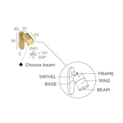 Trizo21 Audette W1 in ceiling lamp