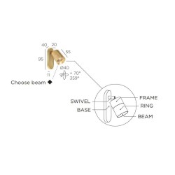 Trizo21 Audette W1 in with honeycomb ceiling lamp
