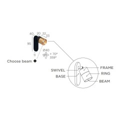 Trizo21 Audette-Duo W1 in with honeycomb ceiling lamp
