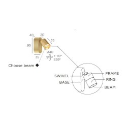 Trizo21 Audette WD1 up ceiling lamp