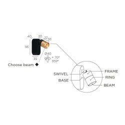 Trizo21 Audette-Duo WD1 up ceiling lamp