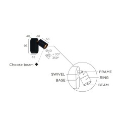 Trizo21 Audette-Varié WD1 up ceiling lamp