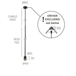 Trizo21 Audy-Solitaire RL ceiling lamp