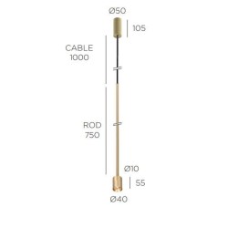 Trizo21 Audy-Solitaire RL D+B with honeycomb ceiling lamp