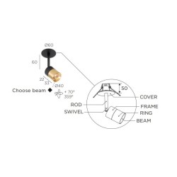 Trizo21 Audette-Duo R6 with honeycomb ceiling lamp
