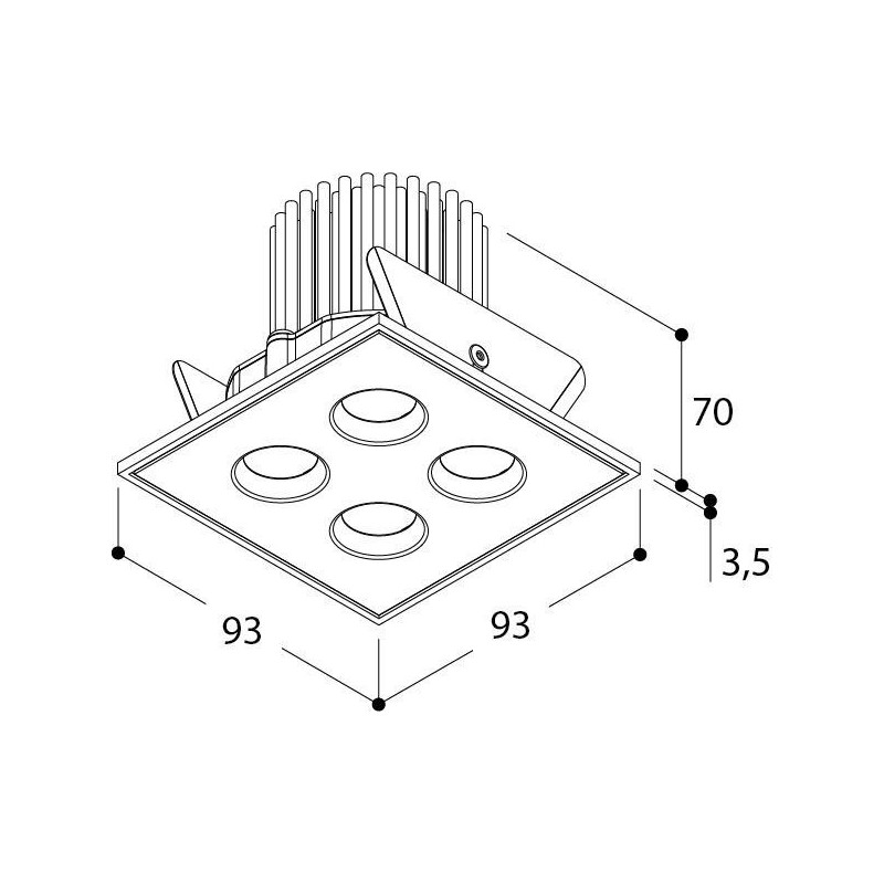 Tal Lighting B4 NXT IN WC LEAF Einbaustrahler