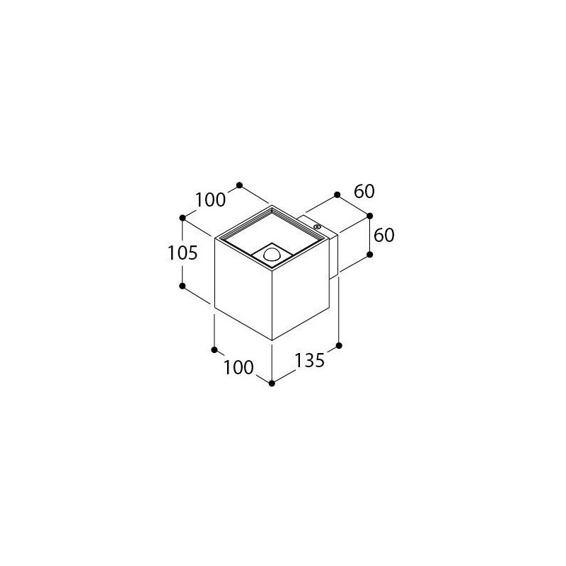 Tal Lighting DARTLING UP/DOWN LUX M MAINS DIMM Wandlampe