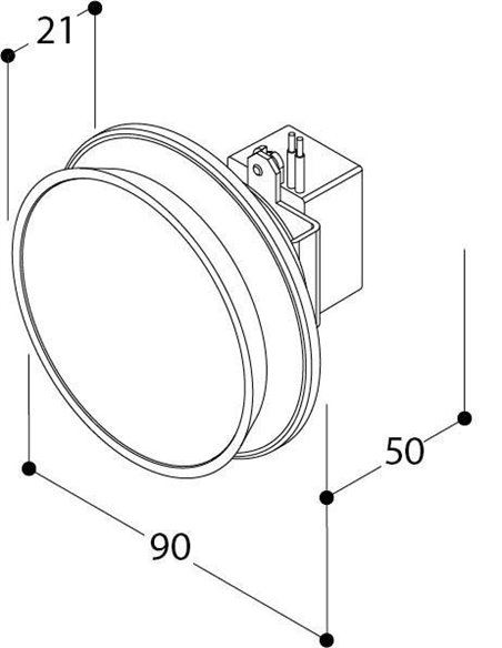 TAL DIABOLO SMALL CI MAINS DIMM for wall box wall lamp