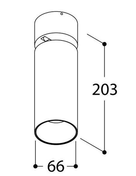 Tal Lighting FUNNEL ELBOW 150 CI MAINS DIMM Deckenlampe