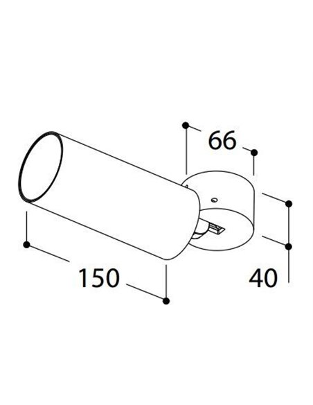 TAL FUNNEL ELBOW 150 GU10 ceiling lamp