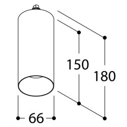 Tal Lighting FUNNEL ELBOW 150 M10 GU10 / Decken- / Wandlampe