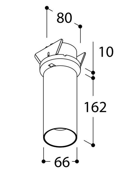 TAL FUNNEL ELBOW 150 RECESSED LEAF CI MAINS DIMM ceiling lamp