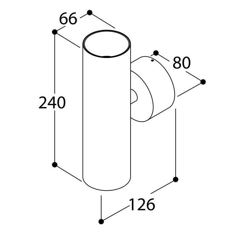 Tal Lighting FUNNEL WALL DOUBLE CI MAINS DIMM Wandlampe