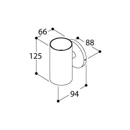 TAL FUNNEL WALL SINGLE WC wall lamp
