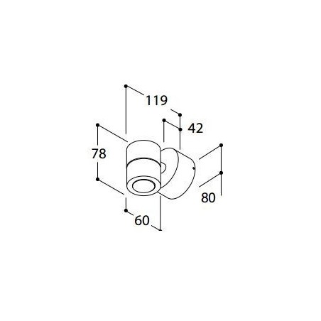 TAL HEKOWA SINGLE BEAM SPOT MAINS DIMM CI wall lamp