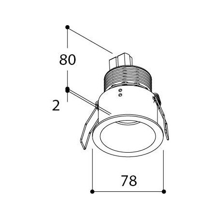 TAL HELAX HALOLED OUT TORSION  recessed spot