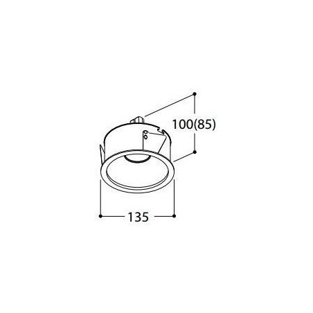 TAL HELAX SML BEAUFORT² LEAF SPOT recessed spot