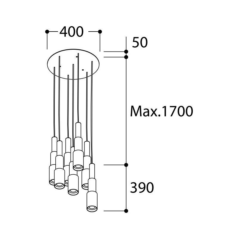 TAL LIGHTING M10 CLUSTERPLATE 7 (ROUND) 230V