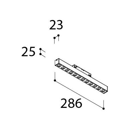 TAL MAGNETIC LED 48V L286 UGR track lighting