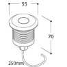 Tal Lighting MICRO OBO ROUND FOCUS CLEAR GLASS LUX M Einbaustrahler