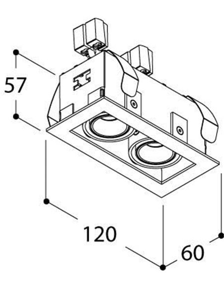 TAL MICRO TOMMY 2 LEAF recessed spot