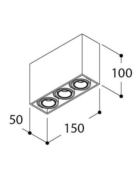 Tal Lighting MICRO TOMMY 3 CEILING CI MAINS DIMM Deckenlampe