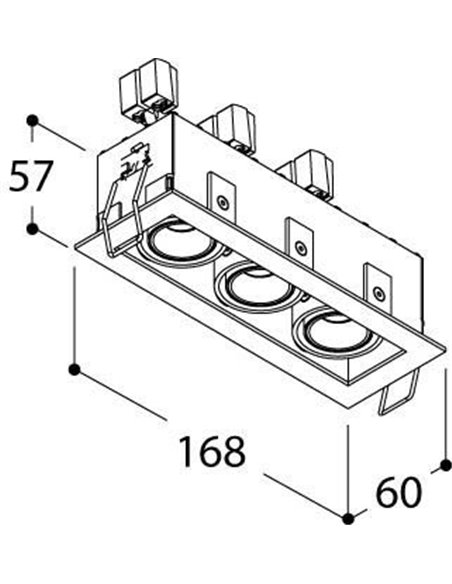 TAL MICRO TOMMY 3 TORSION recessed spot