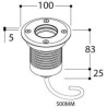 Tal Lighting MINI OBO ROUND LUXEON M WC CLEAR GLASS Einbaustrahler