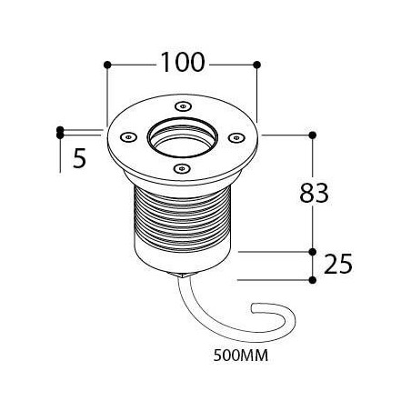 TAL MINI UBO ROUND LUXEON M WC 180° recessed spot